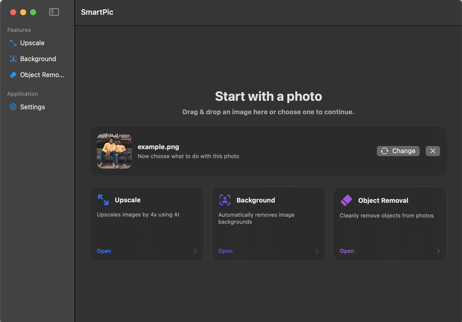 SmartPic main window